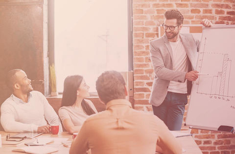 Arbeitskollegen bei einem Teammeeting