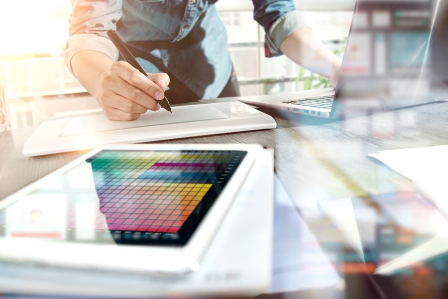 ... und setzen die Ideen dann digital um.